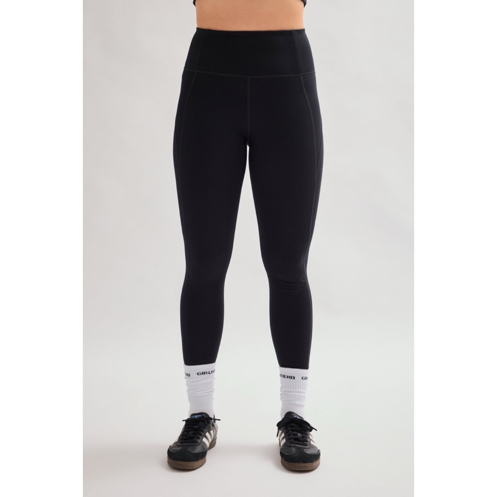 Girlfriend Collective Black Leggings Four Way Stretch Activewear Minimal Gym